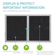 Ghent 36" x 60" / Black / Modern Bulletin Boards
