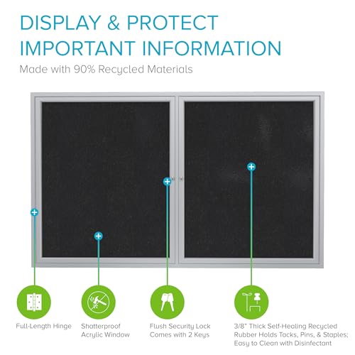 Ghent 36" x 60" / Black / Modern Bulletin Boards