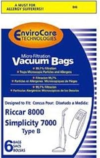 Riccar 8000 & 8900 Series Micro Filtration Type B Bags 6 Pk Generic Part # 846