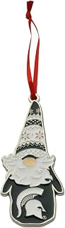 Michigan State Spartans Gnome Metal Christmas Ornament