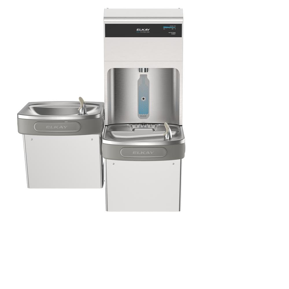 Pro Bottle Filling Station & Bi-Level ADA Cooler by Elkay – Stainless Steel, Model LZSTL8WSSPRO-FSR5