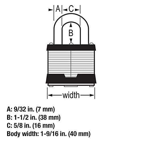 Master Lock 1 / 1 Pack / Silver Keyed Padlocks