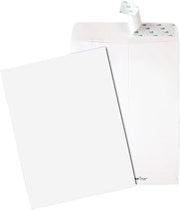 Quality Park Tech-No-Tear Catalog Envelope, Redi-Strip, White, 9 x 12, 100 per Box, (77390)
