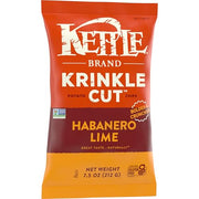 Kettle Brand Krinkle Cut Habanero Lime / 7.5 Ounce (Pack of 12) / Habanero Lime Potato
