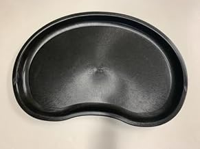 H.S. Inc HS1078, Curved Serving Tray, Rectangular Black Bean Tray, Stackable and Reusable USA-Made Sheet Pan, 28-3/4" x 18-3/4", Catering & Cafeteria Use, 6-Pack