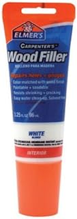Elmer's E855 Carpenter's Wood Filler, 3.25-Ounce Tube, White - 12 Pack