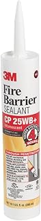 3M Fire Barrier Sealant CP 25WB+, Red Color, 10.1 fl oz Cartridge | One-Component, Gun-Grade, Latex-Based, Intumescent Material