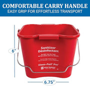 San Jamar 3 Quarts / Red / 1 Pails