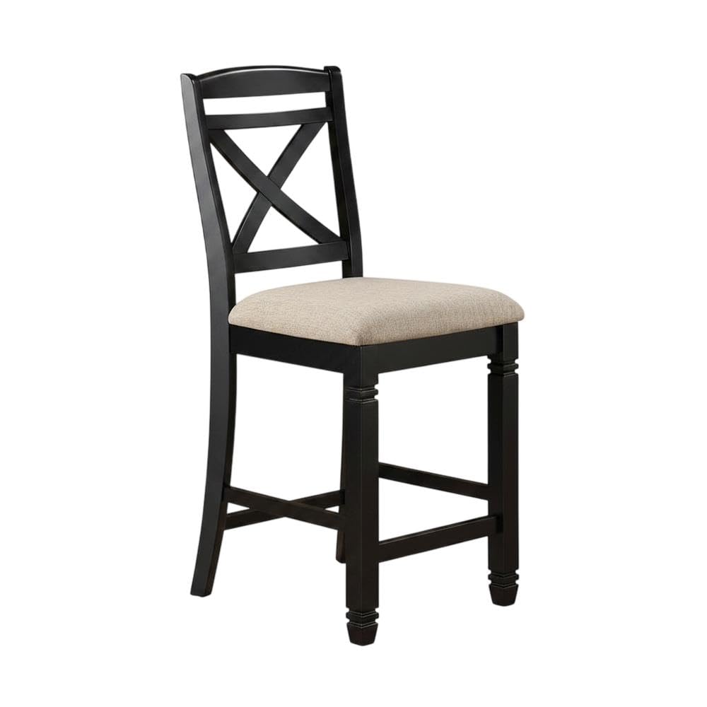 Wooden Counter Height Dining Chairs Set of by Starlight Canyon Home – Wood, Beige, Pack of 2