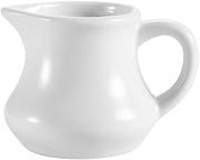 CAC China PC-4 4-Ounce Porcelain Creamer, 3-1/4 by 2 by 2-1/2-Inch, Super White, Box of 36