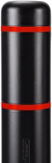 BollardGard 7" x 52" Bollard Cover Black - Innoplast (Black red Tape)