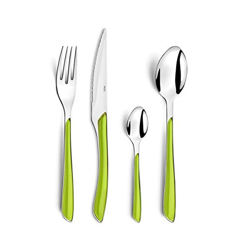 Amefa 32 Piece Cutlery Set for 8 People / Green / Modern Flatware Sets