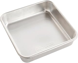 47500 Nordic Ware Naturals Aluminum Commercial 8" x 8" Square Cake Pan, 8 by 8 inches, Silver