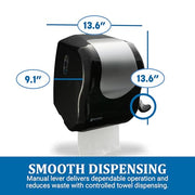 San Jamar Summit / Black/Silver / 13.6" x 13.6" x 9.1" Commercial Paper Hand Towel Dispensers