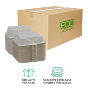 ECO PRODUCTS 6" x 6" / White / 1 Clamshell Take Out Containers