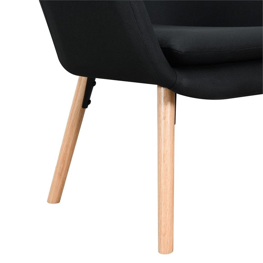 Convenience Concepts Black Linen / Chair / 25.25"L x 26.75"W x 33.5"H Chairs