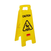 Rubbermaid Commercial Products Yellow 2-Sided / 26 inch / Caution Sign Signs
