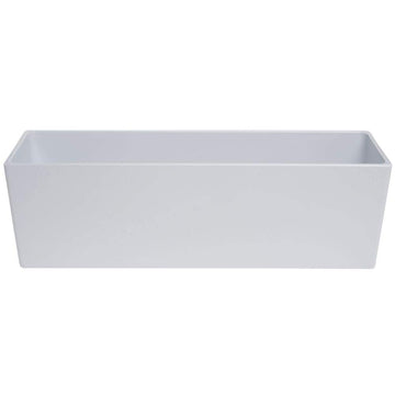 Modular Food Bar Pan 1/2 Size Long Bright White Melamine - 6"H by HUBERT – Melamine, Model H0132-BWHITE