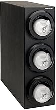 LID2-S1-3BT Countertop Lid Dispensing Cabinet, (3) SLR-LID-2, 8 oz. to 44 oz. Lids, Black Polystyrene, 24-1/4" H x 8" W x 23" D