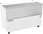Beverage Air SM58HC-W Cold Wall Single Access Milk Cooler, Commercial Stainless Steel Interior, White Coated Exterior, Self-Latching Doors, Heavy Duty Casters