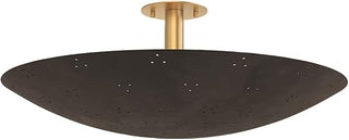 Bern Three Light Flush Mount Vintage Brass/Bronze