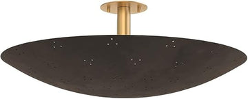Bern Three Light Flush Mount Vintage Brass/Bronze