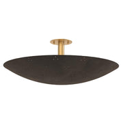Bern Three Light Flush Mount Vintage Brass/Bronze by Lighting Design – Available in two sizes, Brass, Vintage Brass/Bronze, Model 8728-VB/BRZ