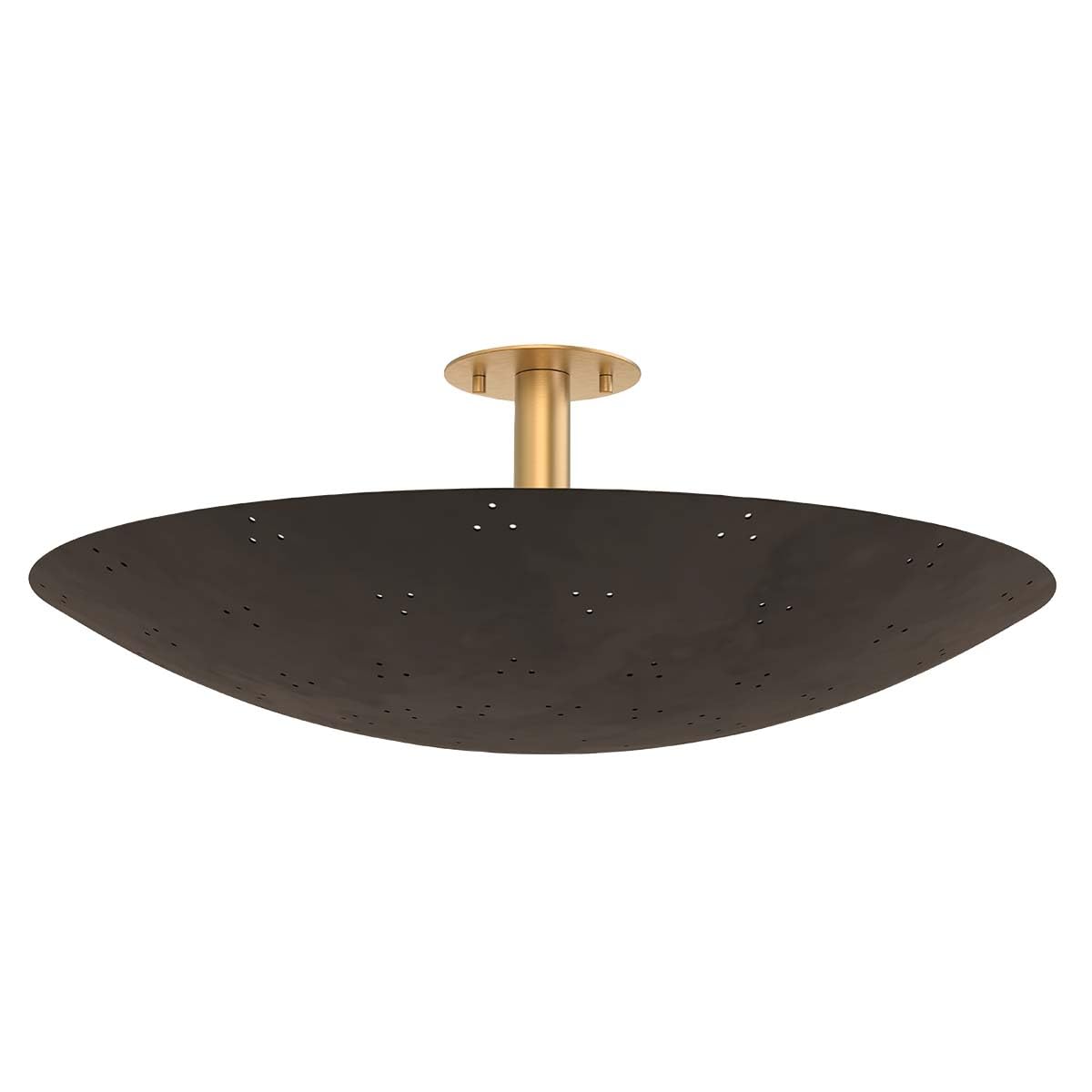 Bern Three Light Flush Mount Vintage Brass/Bronze by Lighting Design – Available in two sizes, Brass, Vintage Brass/Bronze, Model 8728-VB/BRZ