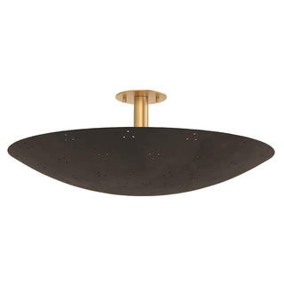 Bern Three Light Flush Mount Vintage Brass/Bronze by Lighting Design – Available in two sizes, Brass, Vintage Brass/Bronze, Model 8728-VB/BRZ