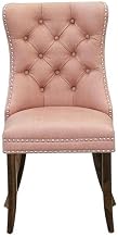 Furnifact Wood Parsons Dining Chair, Upholstered High Back Kitchen Chair and Parson Chairs for Dining Room Table Set, Beige Red