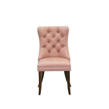 Wood Parsons Dining Chair by Furnifact – Wood, Beige Red