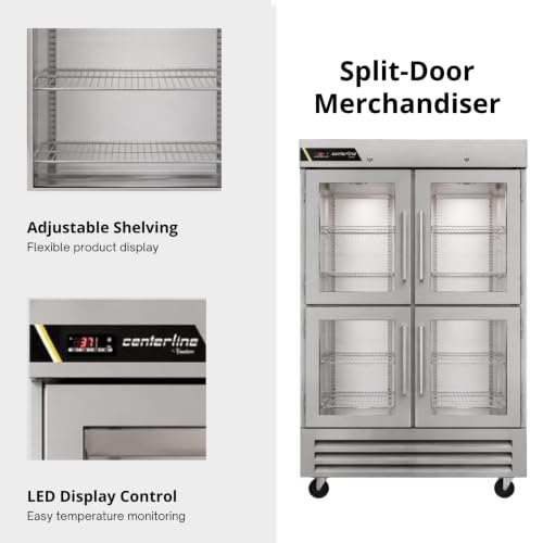 Traulsen (2) Split Glass Doors / Silver / 45.13 cubic_feet Refrigerators