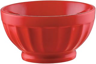 CAC China LTE-B5-R Latte Bowl Red 18oz 5 1/4" Porcelain Round, Color, Set of 36