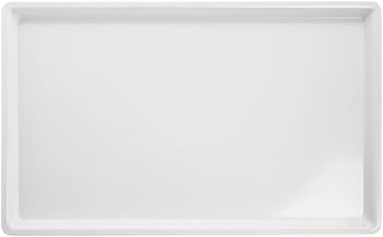 HUBERT® Platter Rectangular White Melamine- 20" L x 12" W x 2" H