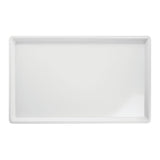 ® Platter Rectangular White Melamine- 20" L x 12" W x 2" H by HUBERT – Large, Melamine, White, Model H0019-WHITE