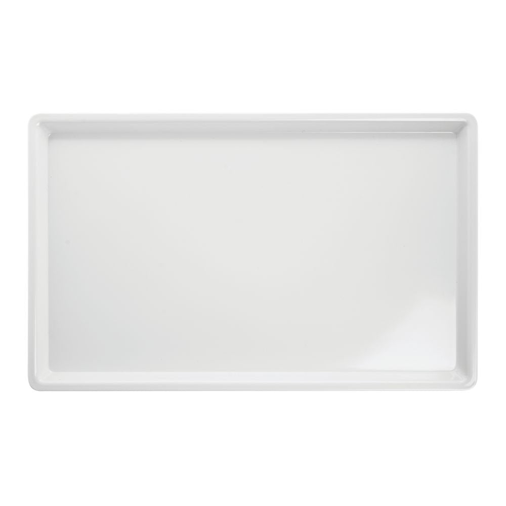 ® Platter Rectangular White Melamine- 20" L x 12" W x 2" H by HUBERT – Large, Melamine, White, Model H0019-WHITE