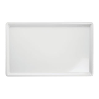 ® Platter Rectangular White Melamine- 20" L x 12" W x 2" H by HUBERT – Large, Melamine, White, Model H0019-WHITE