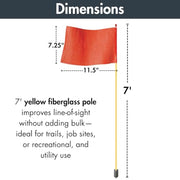 Checkers Yellow Pole / 11-1/2" L X 7-1/4" W / 1 Flags