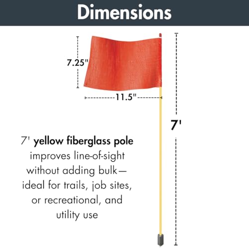 Checkers Yellow Pole / 11-1/2" L X 7-1/4" W / 1 Flags