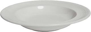 Tuxton China CWD-090 Soup Bowl, 12 oz., 9" Dia., Round, Rimmed, Microwave & Dishwasher Safe, Oven Proof, Fully vitrified, Lead-Free, Ceramic, Concentrix, White, Case of 24