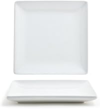 Front of the House DAP026WHP23 Mod Square Plate, 0.25" Height, 5" Width, 5" Length, Porcelain, White (Pack of 12)