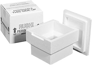 Polar Tech NS-3C Thermo Chill Nestable Insulated Shipper, 5-3/4" Height, 6-3/4" Width, 7-3/4" Length, 3/4" Thickness