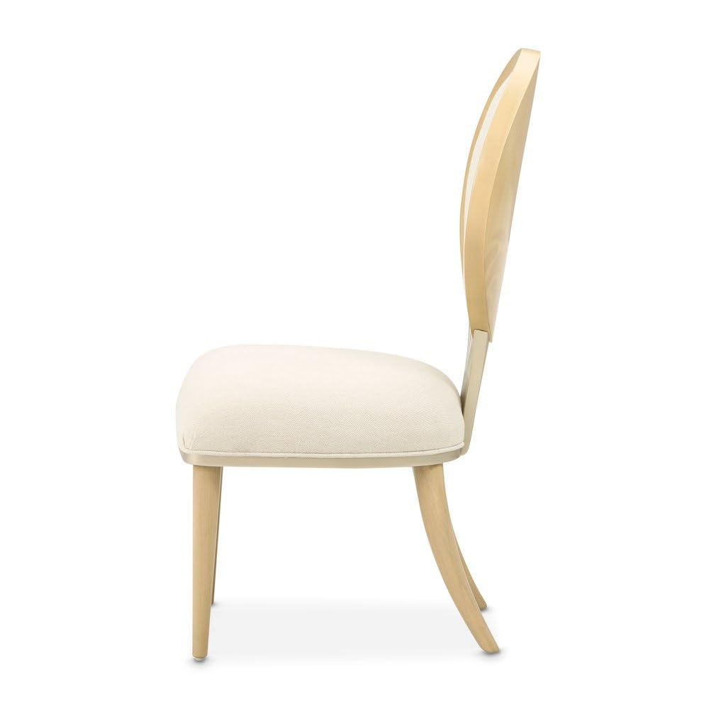 Brown Camellia Field Dining Side Chair Set of by Michael Amini – Solid; Manufactured Wood, Caramel, Model N9090003-134