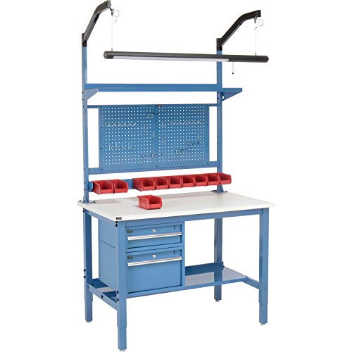 72" W x 36" D Workbench by Global Industrial – 72"W x 36"D, Steel, Blue, Model 319343BL