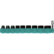 Impact XPS® 10 Pc. 3/8" Drive 6-Point SAE Impact Socket Set w/Standard Socket Adapter by Makita – One Size, Alloy Steel, Teal, Model E-01672