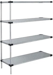 QUANTUM STORAGE SYSTEMS Stainless Steel 4 Solid Shelf ADD-ON KIT 54in