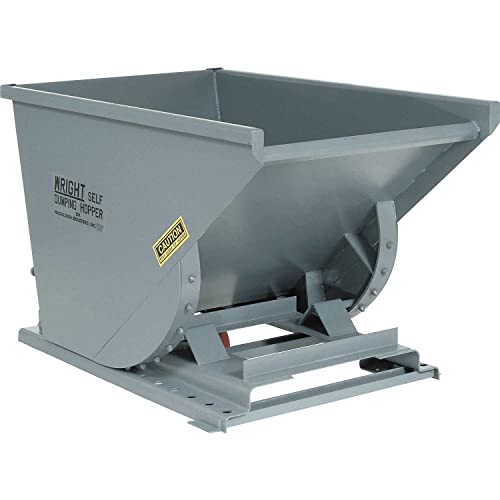 Heavy-Duty Self-Dumping Hoppers - 3/4 Cu Yd - Gray by PONLEE – 4000.0 pounds, Steel, Gray, Model 7577GY238324GY