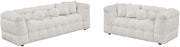 2pc Sofa & Loveseat Set in Cream Boucle Fabric
