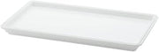 Elite Global Solutions White Rect. Beaded Edge Venetian Display Tray