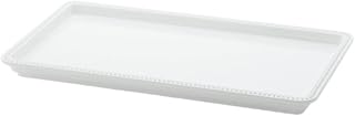 Elite Global Solutions White Rect. Beaded Edge Venetian Display Tray